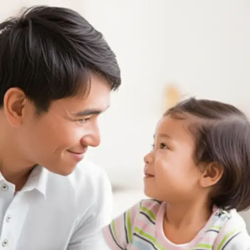 他给了孩子一个淡淡的微笑。