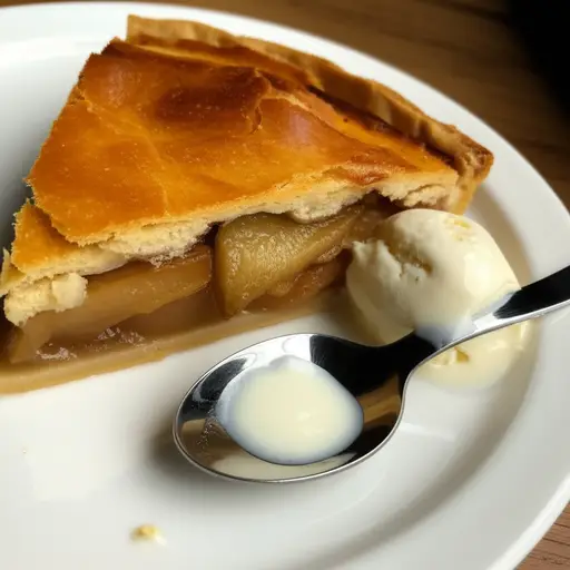 用香草冰淇淋配馅饼。