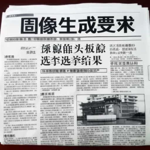 头版头条宣布了选举结果。