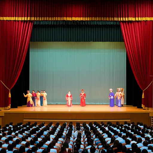 我们学校下周有一场戏剧演出。