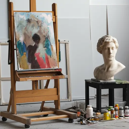 美术包括绘画和雕塑。