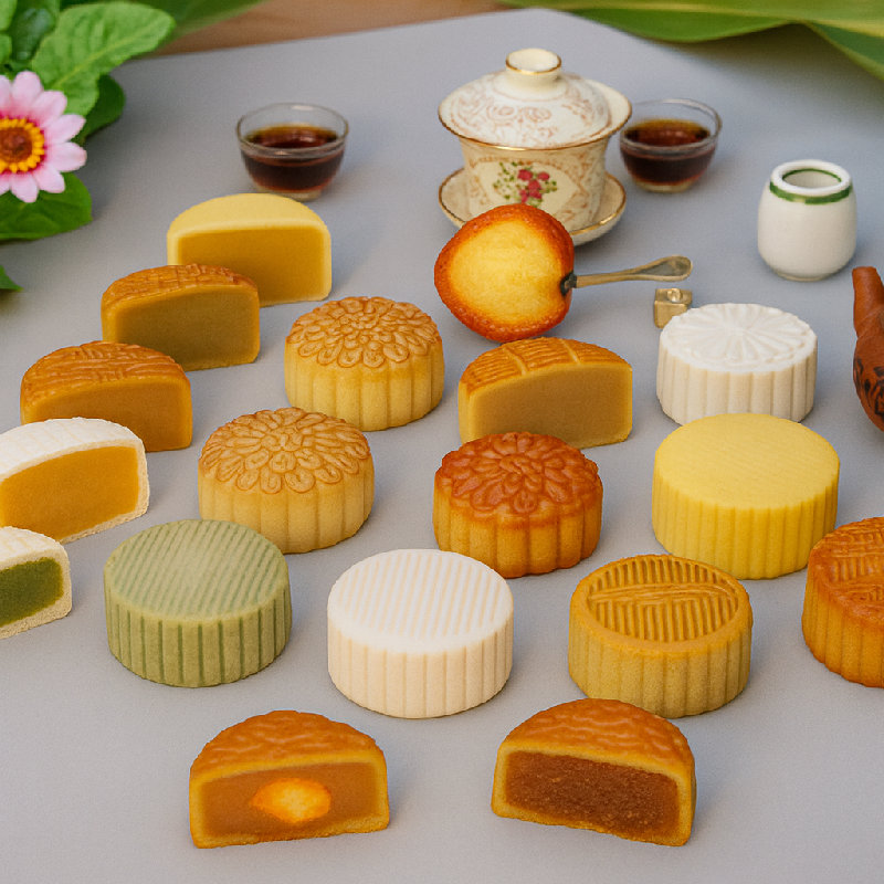 月饼有甜的，也有咸的。