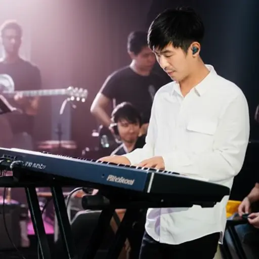 我哥哥的乐队里有人弹键盘。