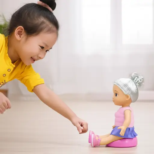 看！我的新娃娃会走路。