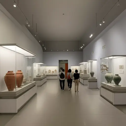 博物馆里有各种各样的有趣文物。