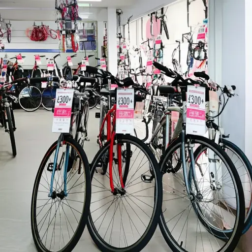 大多数自行车售价超过300英镑。