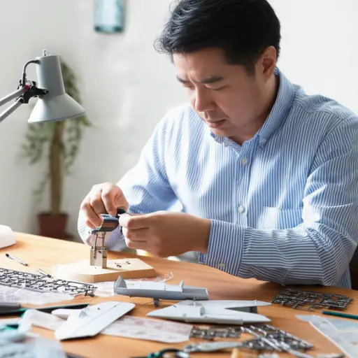 他制作塑料模型飞机作为爱好。