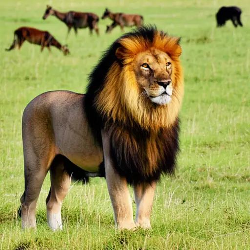 狮子是大型动物。