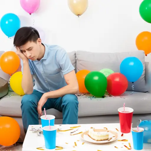 我很累，因为我昨天为我的生日举办了一个派对。