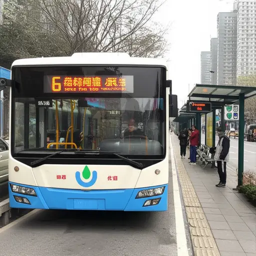 公交车五分钟后离开。