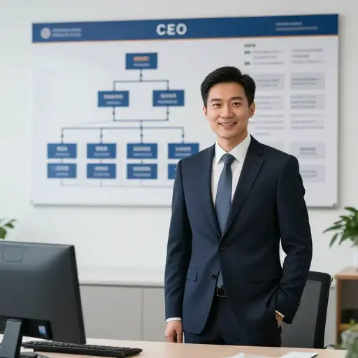他被提升到仅低于首席执行官的位置。