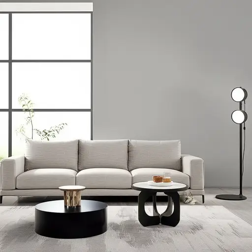 客厅里的沙发非常柔软。