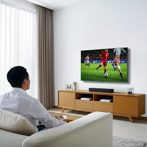 我经常在电视上看足球比赛。