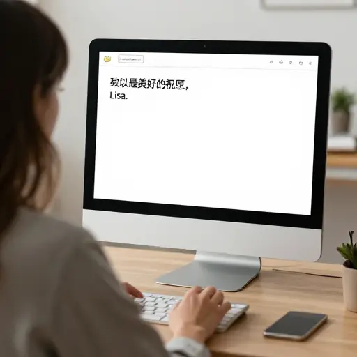 在她的电子邮件中，她以“致以最美好的祝愿，Lisa。”结尾。