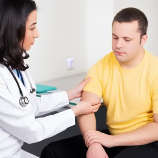 医生检查了我的手臂。