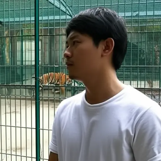 我不同意把动物关在动物园里。