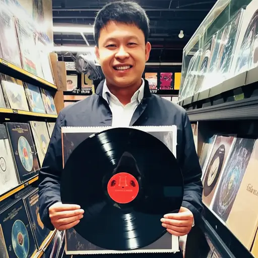 我非常喜欢他们的新唱片。