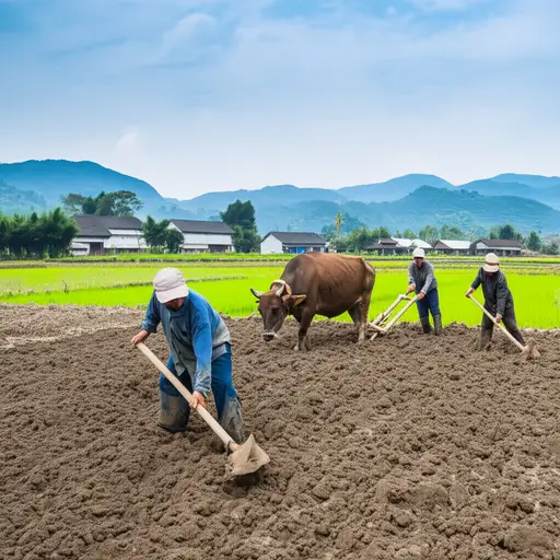 许多农民仍然使用传统的耕作方法。