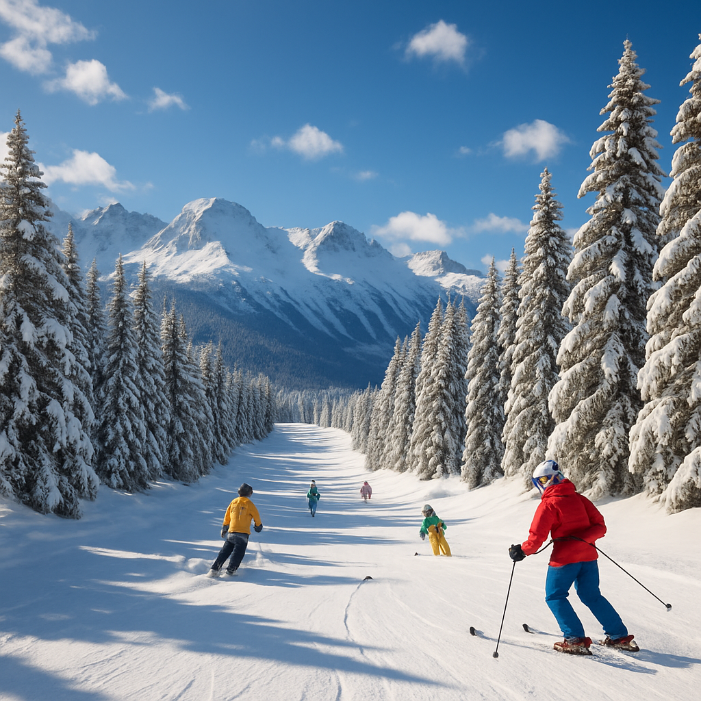 今天的雪况非常适合滑雪。