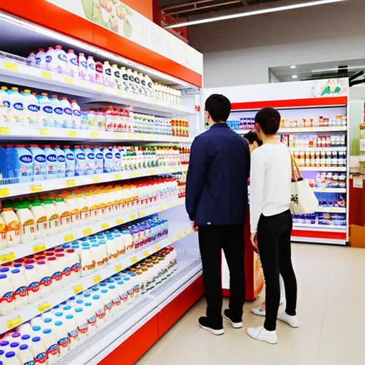 我们经常去那家商店买牛奶。