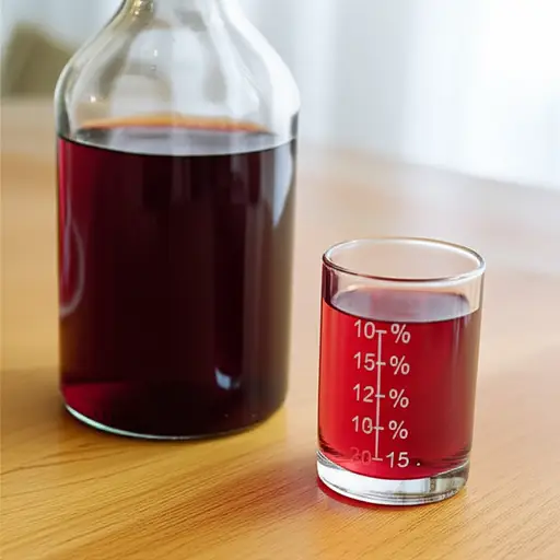 大多数葡萄酒含有10%到15%的酒精。