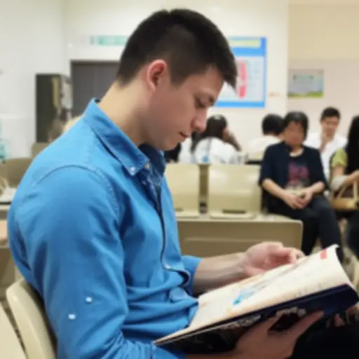 我在候诊室随手翻看一本旧杂志。