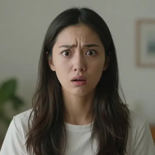 从她的表情我能看出发生了严重的事情。