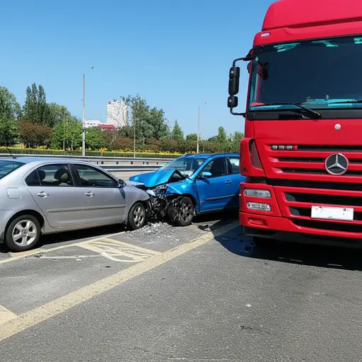 第二起事故涉及两辆汽车和一辆卡车。