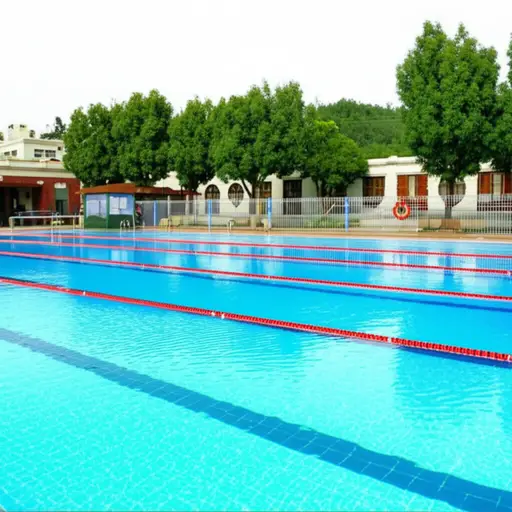 我们学校有一个很大的游泳池。