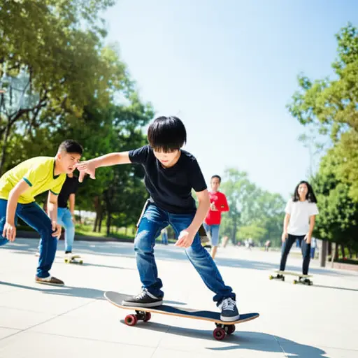 这很棒，因为整个时间我都能滑滑板，和朋友们一起闲逛。