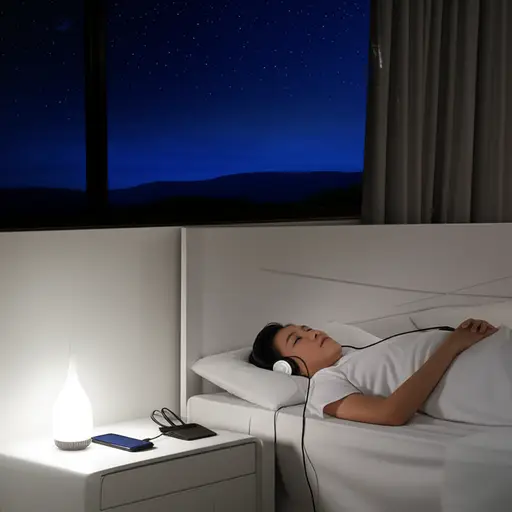 我经常在午夜时分听音乐放松自己。