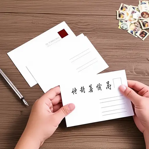 我给我的三个朋友都寄了一张明信片。