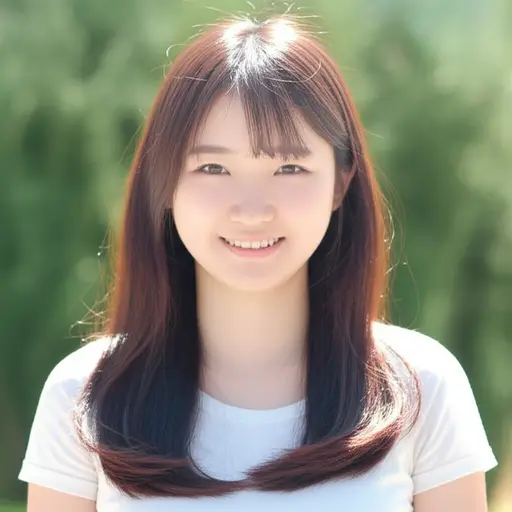 她有一头美丽闪亮的头发。