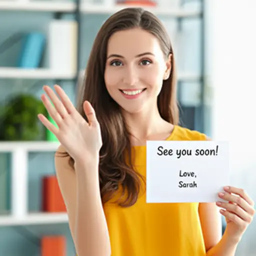 很快见！爱你的，莎拉