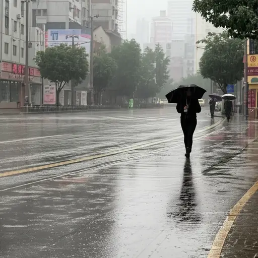 下了一整周的雨。