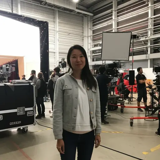 她在伦敦一家大型电影制片厂工作。