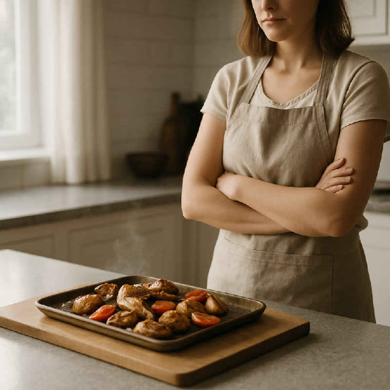 等它凉一会再装盘。 