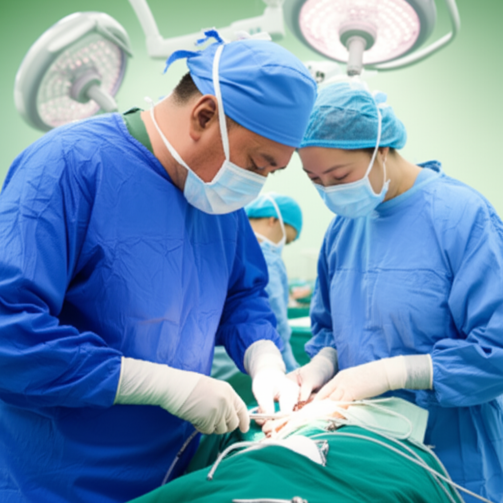 患者接受了手术来修复受损的心脏瓣膜。