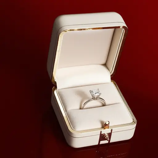 这个盒子里有一枚钻戒。
