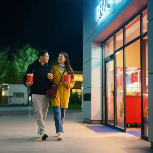 看完电影后，我们吃了顿简单的宵夜。