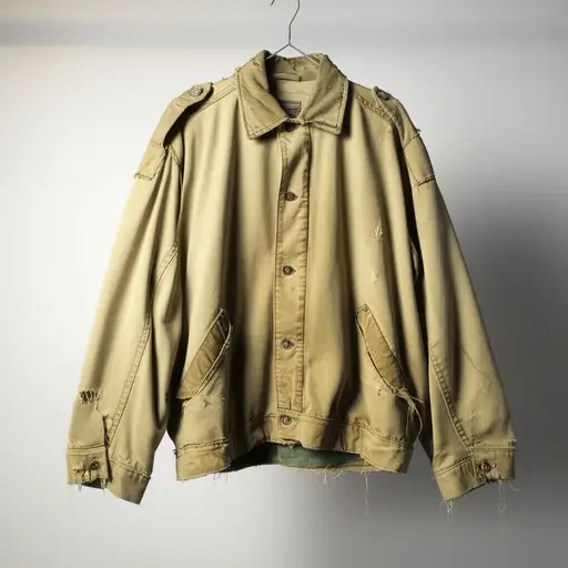 我的夹克太旧了，都快散架了。