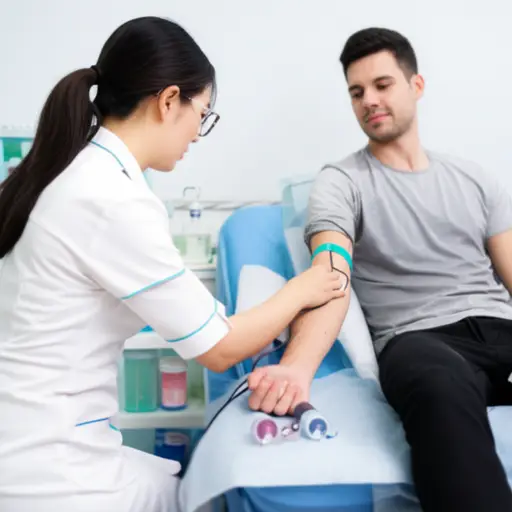 护士今天早上给我抽了血做化验。