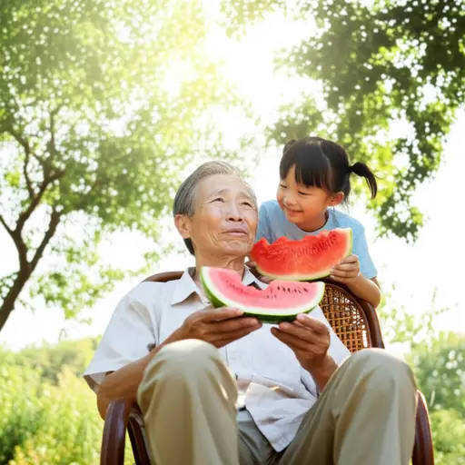 我每个暑假都和一位祖父母一起度过。