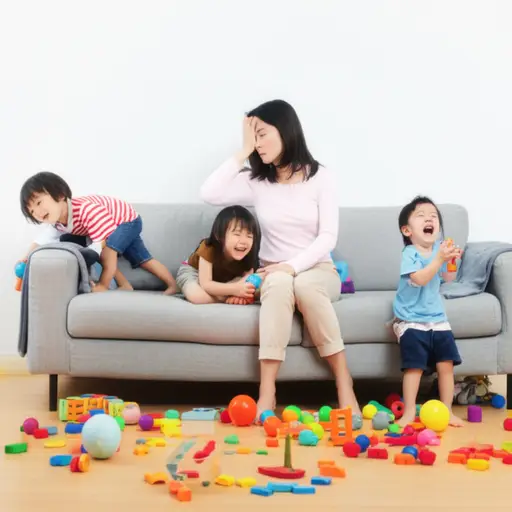 照顾三个孩子非常累人。