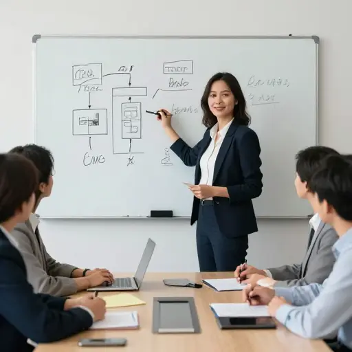 会议期间，她想出了一个聪明的解决方案，拯救了整个项目。