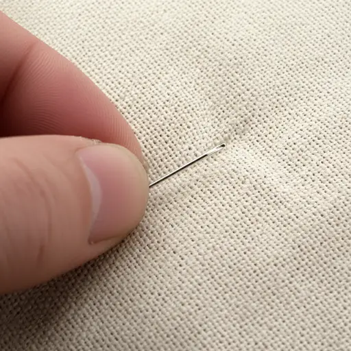 针就是穿不过去。