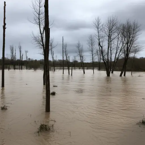 这条河流在春天经常泛滥。