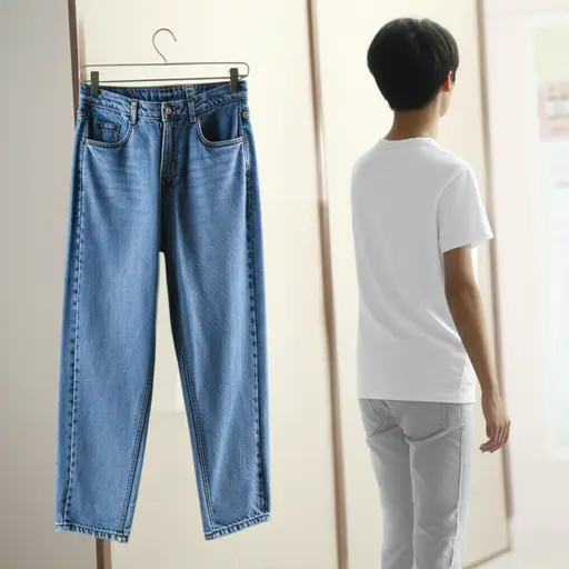 这条牛仔裤对我来说太大了。