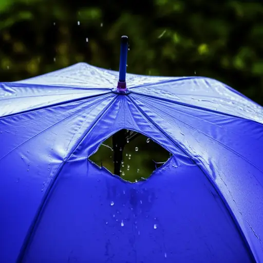 这把伞没用了——上面有个大洞。