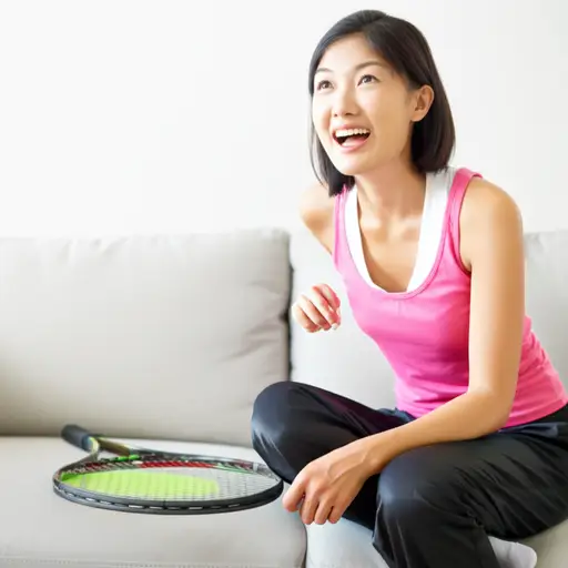 她更喜欢看网球而不是打网球。